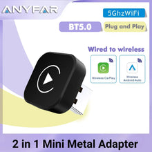 Load image into Gallery viewer, NEW 2in1 Wireless CarPlay AI Mini Android Auto Box Plug&Play Automatic Connection Compatible with 99% of Cars For Car Radio
