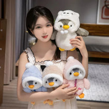 Load image into Gallery viewer, New Cute Penguin Plush Toy Baby Comforting Sleep Doll Fluffy Penguin Wearing Clothes Hats Stuffed Animal Pillow Birthday Gifts