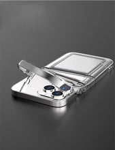 Load image into Gallery viewer, Transparent Shockproof Dual Card Slot Holder Phone Case For iPhone 13 12 11 Pro Max XR X XS Max 7 8 Plus 14Pro Wallet Transparent Soft Cover Card Storage Bumper Case For iPhone