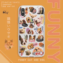 Load image into Gallery viewer, Cute Cat Dog Phone Case For iPhone 14 Plus 11 12 13 Pro XS XR X Cartoon Animal Silicone Cover Cute Clear Protective Phone Cases