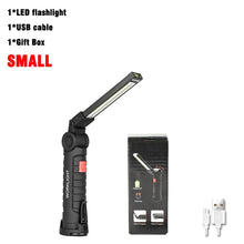 Load image into Gallery viewer, 1pc COB LED Work Light Dimmable USB Rechargeable LED Flashlight Inspection Lamp With Magnet&Hook 14500/18650 Battery Torch light
