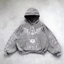 Load image into Gallery viewer, Women’s Y2K Fleece Zip-Up Hoodie – Streetwear Hip Hop Punk Style Loose Sweatshirt for All Seasons