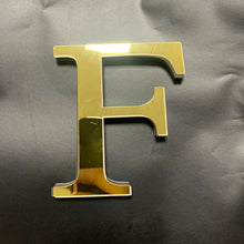 Load image into Gallery viewer, Gold Mirror 3D Letter Wall Stickers – Acrylic Peel & Stick Decor