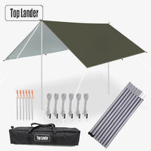 Load image into Gallery viewer, Ultralight Waterproof Tarp Tent – Large Sun Shelter Awning for Camping, Beach & Outdoor Adventures