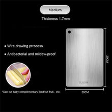 Load image into Gallery viewer, 316 Stainless Steel Chopping Board – Thickened Double-Sided Antibacterial Cutting Board for Kitchen & Dough Kneading