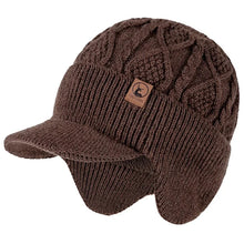 Load image into Gallery viewer, New Unisex Winter Hat Plush Fur Lined Warm Earflap Cap Stylish Soft Beanie Hat Outdoor Thick Ski Sports Knitted Hat