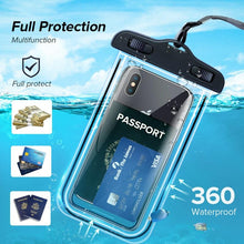 Load image into Gallery viewer, Universal Waterproof Phone Case Water Proof Bag Mobile Cover For iPhone 13 12 11 Pro Max X Xs 8 Waterproof Pouch Phone Black Underwater Case
