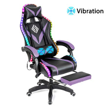 将图片加载到图库查看器,135 Degrees Gaming Chair RGB Light Office Chair Bluetooth Speaker Gamer Computer Chair Ergonomic Swivel 2 Point Massage Recliner