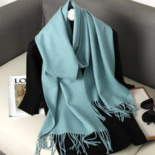 Load image into Gallery viewer, 62-Color Winter Cashmere Scarf – Warm Tassel Pashmina Wrap for Women