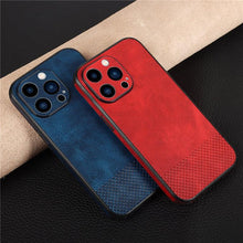 Load image into Gallery viewer, Gorgeous Luxury Genuine Leather Phone Case For iphone 13 Pro Max 12 11 14Pro Max XR XS MAX 7Plus Shockproof Cover Full Protective Slim Leather Luxury PU Flexible Bumper Non-Slip Grip Shockproof Full Body Protective Cover Men Women Phone Cases