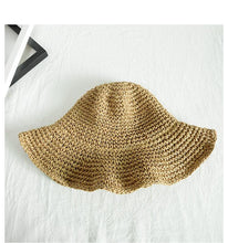 Load image into Gallery viewer, New Girl Sun Hat Unique Trendy Women's Sun Protection Hat Wide Brim Floppy Summer Hats Women Retro Casual Straw Bucket Hat Comfortable Soft Every Day Travel Hat