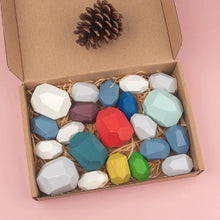 Load image into Gallery viewer, Wooden Sorting Stacking Rocks Montessori Toy