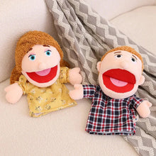 Load image into Gallery viewer, 28-33cm Kids Plush Finger & Hand Puppet Popular Activity Boy Girl Role Play Bedtime Story Props Family Role Playing Toys Doll