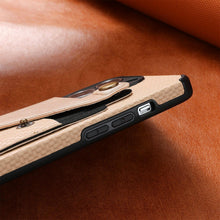 Load image into Gallery viewer, Men Green Wallet Flip Card Holder Phone Case For Iphone 13 12 Mini 14 11 Pro Xs Max Xr X Luxurious Leather Cover Mobile Phone Case With Card Compartment And Kickstand Elegant Iphone Magnetic Case