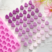 Load image into Gallery viewer, 55-Cavity Heart Silicone Candle Mold – DIY Valentine’s Candle, Wax Melt & Chocolate Mold for Love Crafts, Baking & Party Gifts