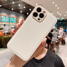 将图片加载到图库查看器,Trendy Slim Leather Case with Full Protection Luxury Leather Textured Case for iPhone 11 12 13 Soft Shockproof Cover Leather Case Compatible with iPhone 12 13 Pro Max Elegant Phone Case