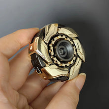 Load image into Gallery viewer, EDC Open Armor Metal Spinning Top – Magnetic Fidget Slider Toy for Adults | Stress Relief Spinner with Mecha Design & Smooth Rotation