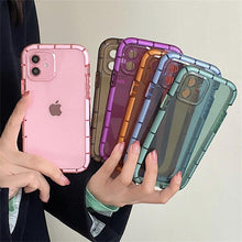 Load image into Gallery viewer, Luminous Shockproof Bumper Phone Case For iPhone 11 14 Pro Max 12 11 13 Pro Max X XR XS Max Transparent Back Cover Full Bumper Case Strong Classic Phone Case