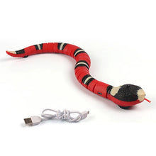 Load image into Gallery viewer, Automatic Smart Sensing Snake Cat Toy – Interactive USB Rechargeable Moving Pet Toy with Lights & Motion Detection for Cats