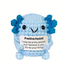 Load image into Gallery viewer, Funny Crochet Positive Inspirational Emotional Support Owl Doll Home Room Decoration Handmade Knitted Owl Desktop Ornament Gift
