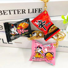 Load image into Gallery viewer, Simulation Instant Noodles Keychain On The Phone Mini Snacks Pendant Bag Pendant Christmas Gifts For The New Year