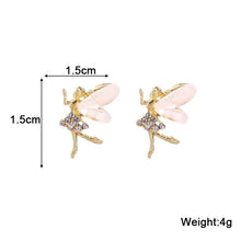 Load image into Gallery viewer, White Flower & Butterfly Dangle Earrings β Acrylic Pearl Heart Jewelry