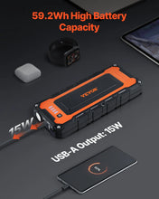 Load image into Gallery viewer, VEVOR Jump Starter 3000-4000A Peak Car Battery Starter with Air Compressor Jumper Cables Lithium Jump Box for Gas/Diesel Engines