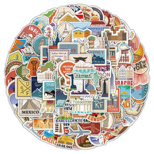 Load image into Gallery viewer, 10/30/50/100PCS World Famous Building Stickers Aesthetic Travel Landmark Decal Graffiti DIY Phone Suitcase Luggage Wall Sticker