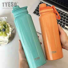 Load image into Gallery viewer, Stainless Steel Insulated Water Bottle (600-1200ml) | Hot & Cold Thermal Tumbler with Handle | Portable Vacuum Flask for Sports & Travel
