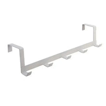 Load image into Gallery viewer, 5-Hook Over Door Organizer Rack - Heavy Duty Iron Bathroom Kitchen Coat Hanger for Home Storage