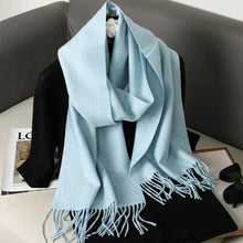 Load image into Gallery viewer, 62-Color Winter Cashmere Scarf – Warm Tassel Pashmina Wrap for Women