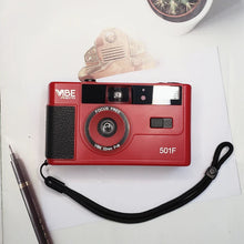 Load image into Gallery viewer, Vibe Vintage Retro 501F 35mm Reusable Non-Disposable Film Camera Black/Red/Champagne Silver/Pink