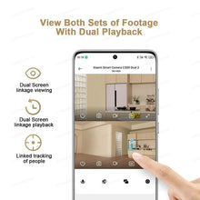 将图片加载到图库查看器,XIAOMI Smart Camera C300 Dual Camera Version,360° 3MP WiFi 6,Home Security Baby Monitor,Pet Camera,Chinese Version With Adapter