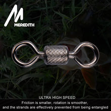 将图片加载到图库查看器,MEREDITH Fishing Swivels Ball Bearing Swivel 50PCS/Lot with Safety Snap Solid Rings Rolling Swivel for Carp Fishing Accessories