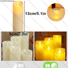 Load image into Gallery viewer, 10-120pcs Flameless LED Flickering Pillar Candles – Battery-Operated, Safe, and Reusable for Weddings, Parties, and Home Décor