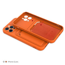 Load image into Gallery viewer, Soft Silicone Card Phone Case for IPhone 13 12 Pro Max Shockproof Protector Cover for IPhone 14 Plus Cases Heavy Duty Solid Slim Lightweight Anti-Shock Cover for iPhone