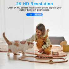 Load image into Gallery viewer, WESECUU Wifi IP Camera 360° Full Coverage PTZ Security Camera 1080P Auto Tracking Wireless Surveillance Night Vision Mini Camera