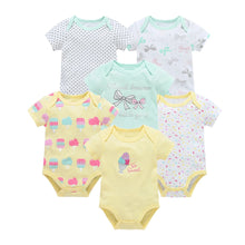 Load image into Gallery viewer, 3/6 PCS Baby Cotton Bodysuits Set Short Sleeve Summer Outfits for Newborn Boys & Girls 0β12 Months