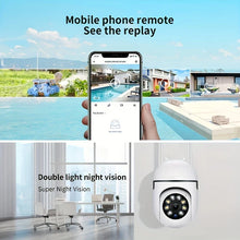 Load image into Gallery viewer, Ease Life APP Wireless 1080P HD Indoor/Outdoor WiFi Security Camera, Color Night Vision, 2-Way Audio, 360° Black Y108