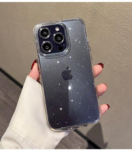 Load image into Gallery viewer, Luxury Glitter Bumper Clear Case for IPhone 14 13 12 11 Pro Max Mini X XS Max XR Cute Shining Shockproof Silicone Cover Hard Back Shockproof Protective Phone Cover For iPhone