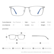 将图片加载到图库查看器,FONEX Titanium Square Glasses – Ultralight Men’s High-End Eyewear