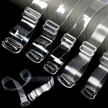 将图片加载到图库查看器,3Pairs Metal Buckle Bra Straps Belt Women's Elastic Invisible Transparent Silicone Bra Straps Adjustable Intimates Accessories