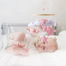 Load image into Gallery viewer, Crib Mobile Rattle Wooden Baby Bell with Felt Cartoon Bear Toys