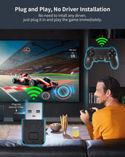 Load image into Gallery viewer, Aolion Wireless Receiver USB Dongle Adapter Converter For Nintendo Switch/PS5/PS4/PC Gamepad Controller Game Accessories