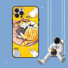 Load image into Gallery viewer, Cat Cute Art Phone Case For Iphone 8 7 6 6s Plus X Se 2020 Xr Xs 14 11 12 13 Mini Pro Max Mobile Case Transparent Soft Protective Clear Case Compatible For Iphone
