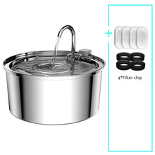 Load image into Gallery viewer, Stainless Steel Pet Water Fountain – USB Automatic Cat & Dog Bowl