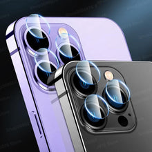 Load image into Gallery viewer, 5PCS Lens Glass For iPhone 14 Pro Max Camera Lens Screen Protector on for iPhone 14 Plus 13 12 11 Pro Max 14pro max Glass Film Separate Metal Ring Tempered Glass Camera Case