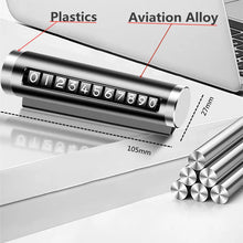 Load image into Gallery viewer, Car Temporary Parking Number Plate Black/Silver/Blue Aluminium Alloy Material Roller Adjustable Car Parking Plate Car Supplies
