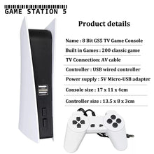 Load image into Gallery viewer, Game Station 5 Video Game Console With 200 Classic Game 8 Bit TV Consola Retro Handheld Kids USB Wired Gaming Player AV Output
