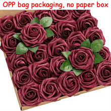 Load image into Gallery viewer, 25pcs Artificial Flowers, Fake Flowers Roses W/stem For DIY Wedding Bouquets Centerpieces Arrangements Party Home Decorations